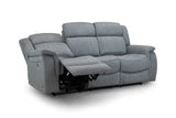 Grey Fabric 3 Seater Electric Recliner Sofa Pillow Top Arms