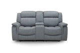 Grey Fabric 2 Seater Electric Recliner Sofa Pillow Top Arm