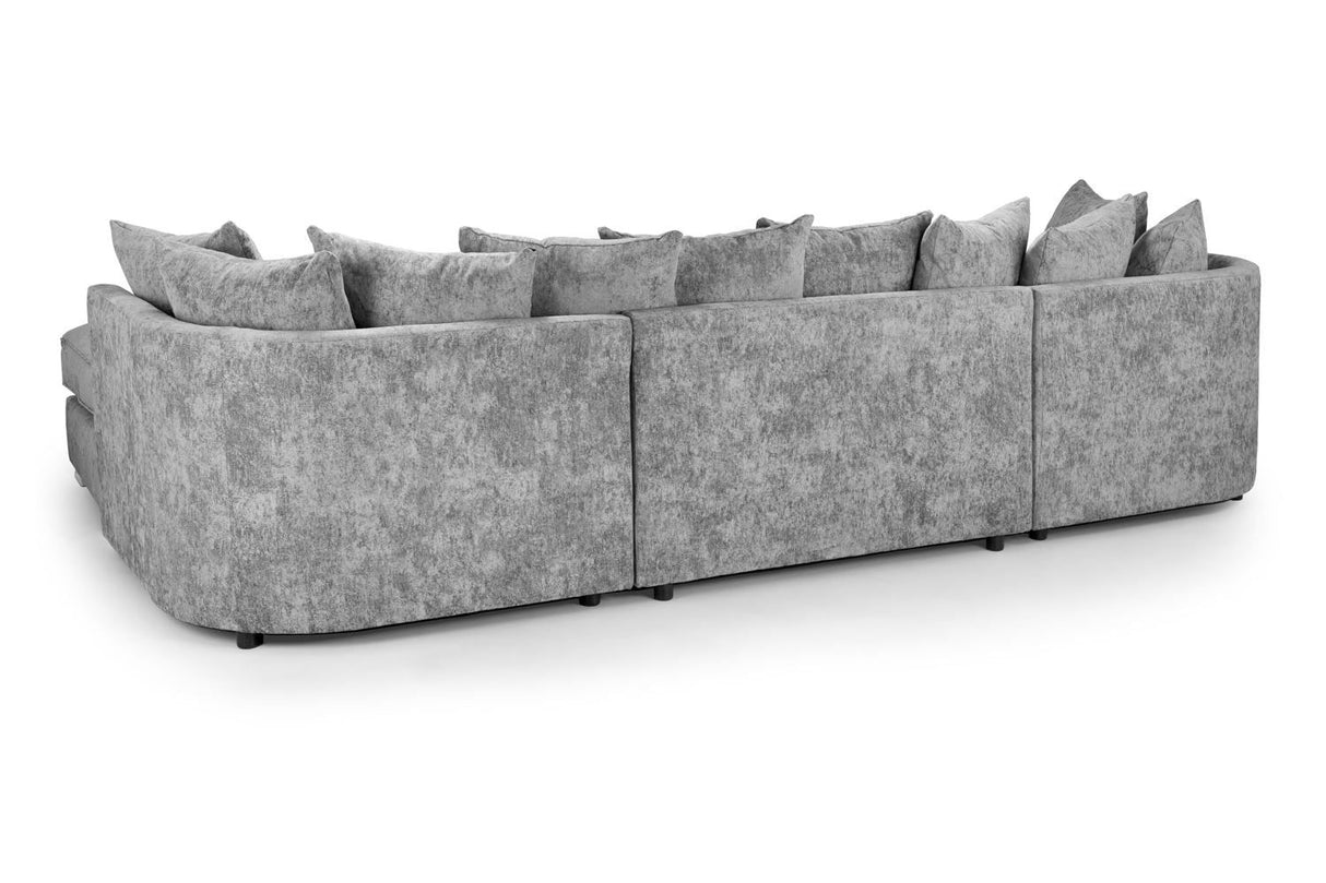 Platinum Fabric Scatterback Corner U Shape Sofa