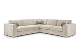 Beige Fabric Large Corner Sofa Group