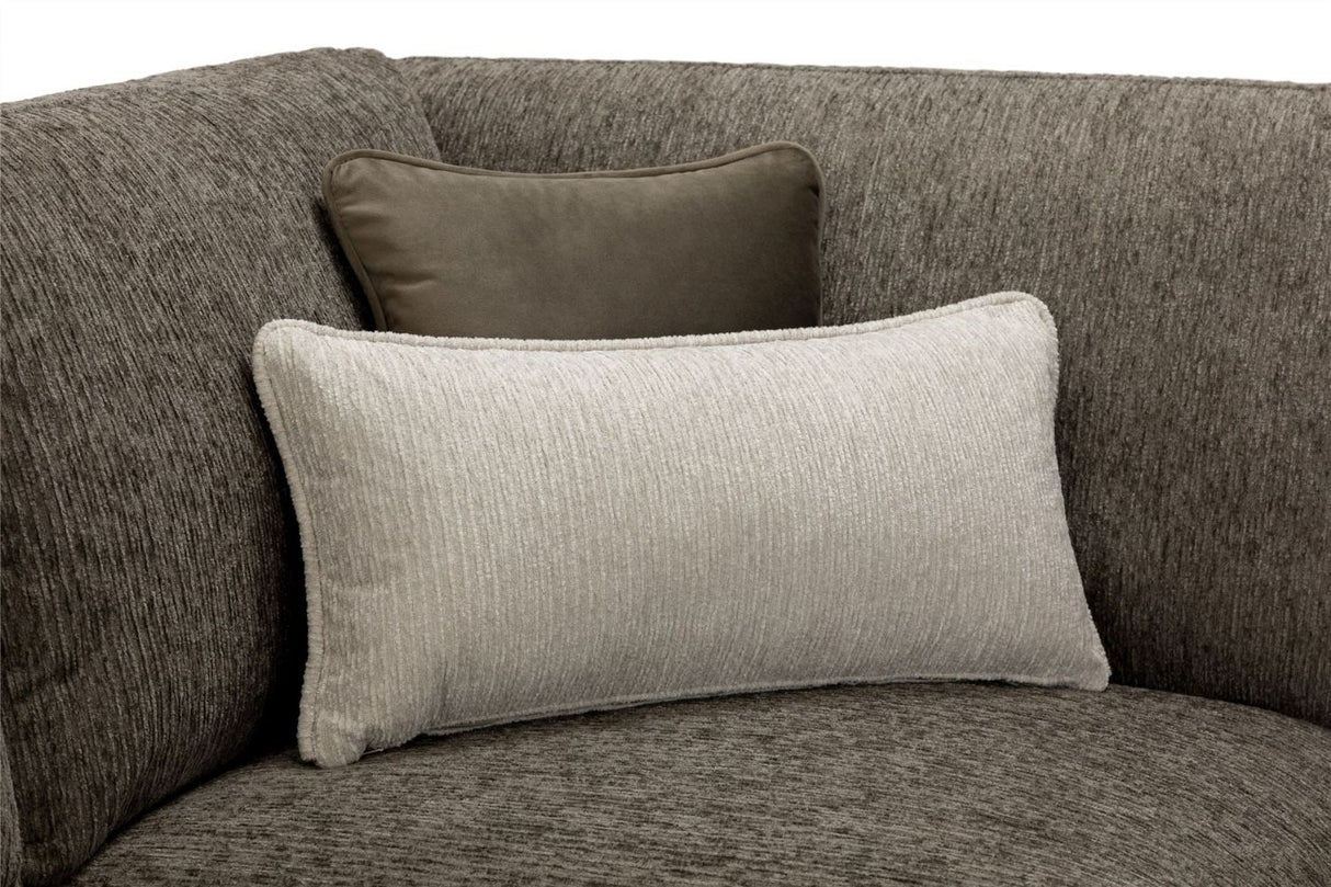 Mocha Chenille Fabric Standard Back 3 Seater Sofa