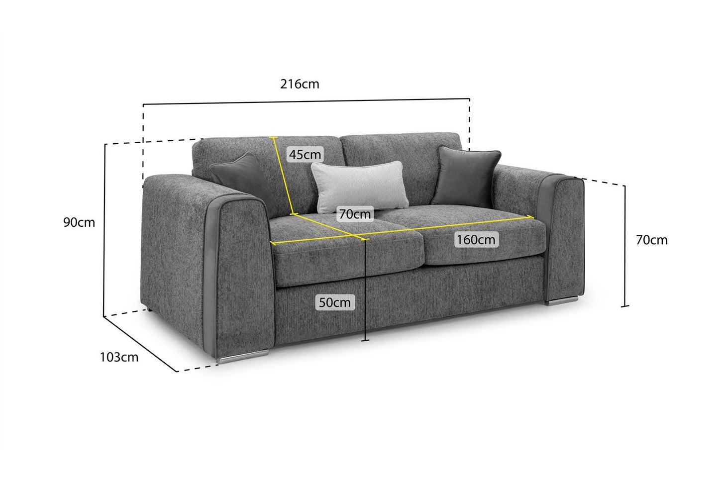 Hanoi 3 Seater Sofa