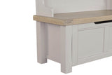 Taupe Wooden Hall Stand with 4 Hooks Washed Oak Top