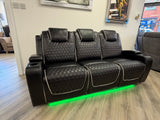 Madrid Leather Electric Recliner Sofa Set With Cupholders and Speakers – 3+2 Seater Sofa Set