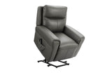 Ash Leather Lift and Rise Dual Motor Electric Recliner