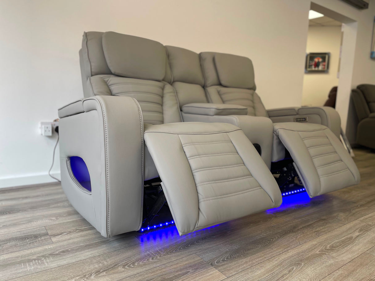 Hermes 3+2 Electric Recliner Sofa Set with LED Lights & Wireless Charging