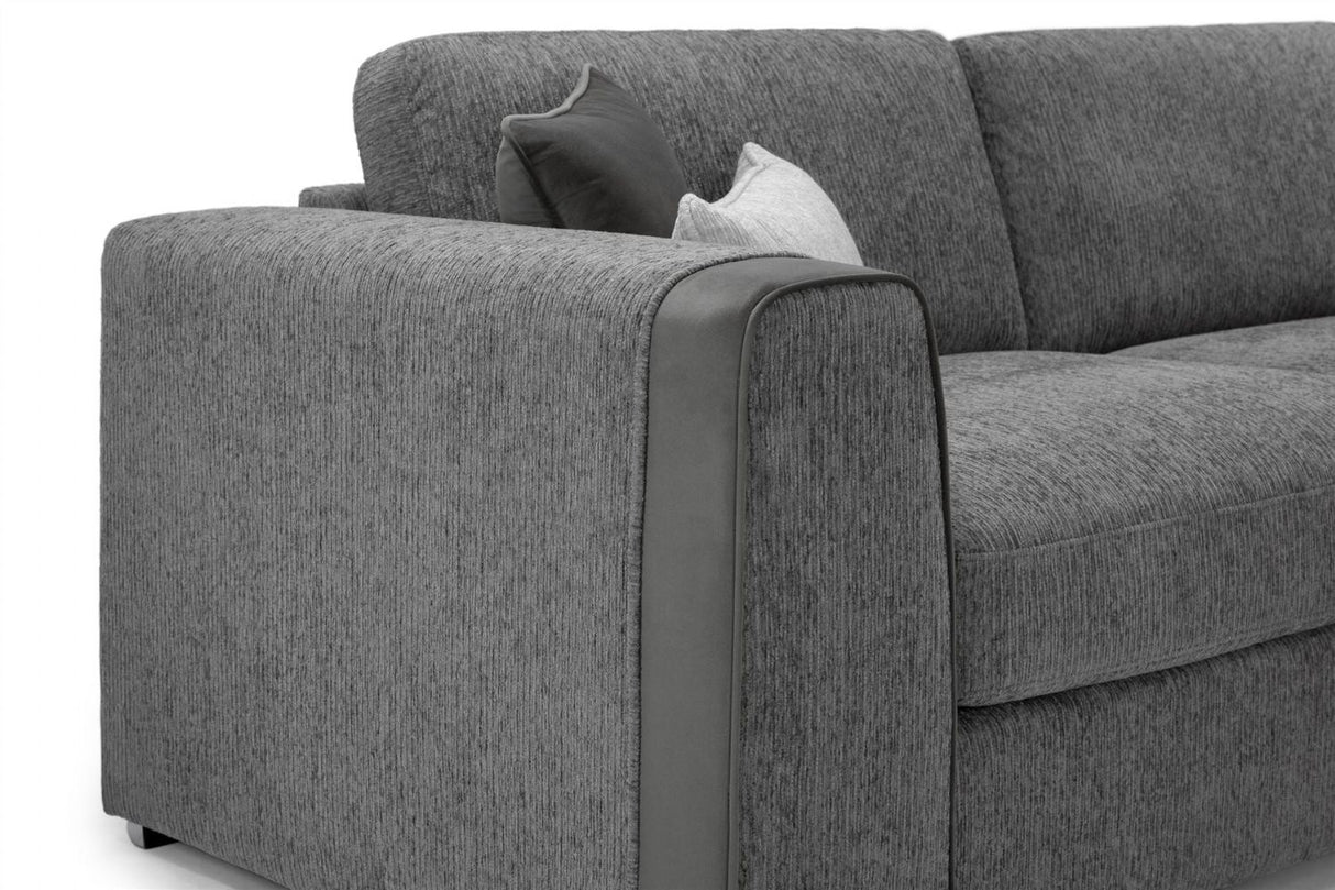 Grey Chenille Fabric Upholstered Armchair