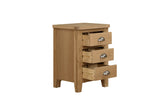 Marsden Bedside Table 3 Drawer Natural Oak (Nett)