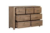 Rustic Wooden 3 Over 4 Drawer Dressing Chest