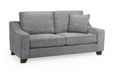 Grey Fabric Standard Back 3 Seater Sofa