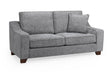 Grey Fabric Standard Back 3 Seater Sofa