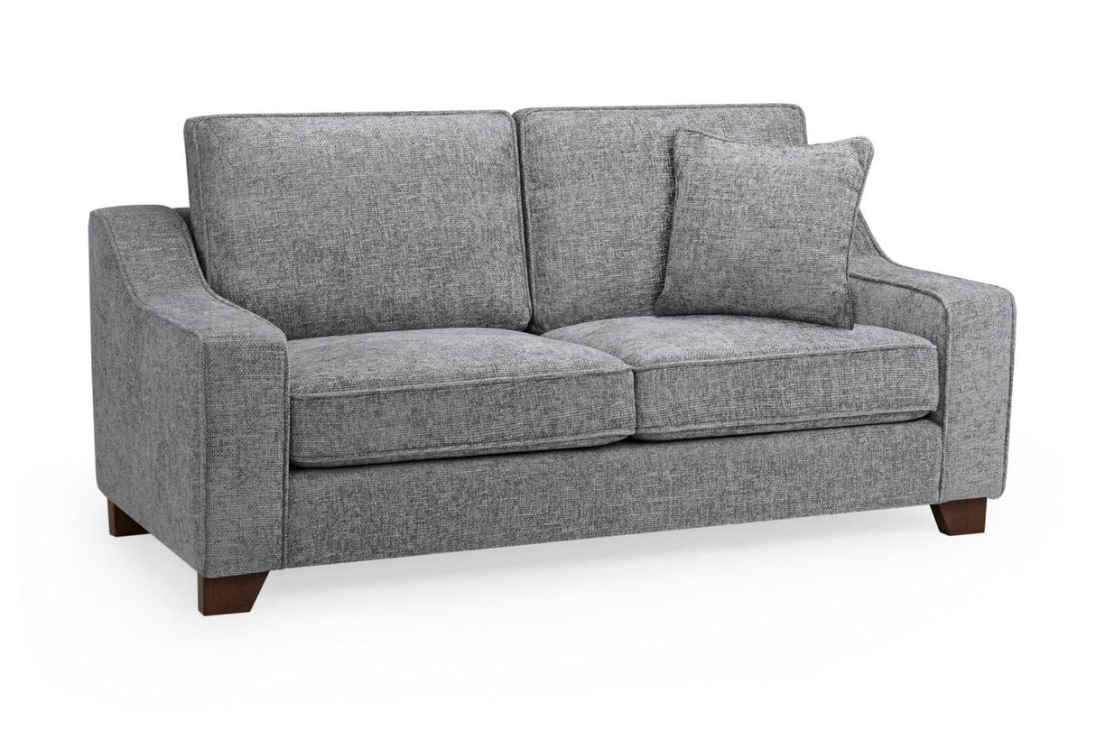 Grey Fabric Standard Back 3 Seater Sofa