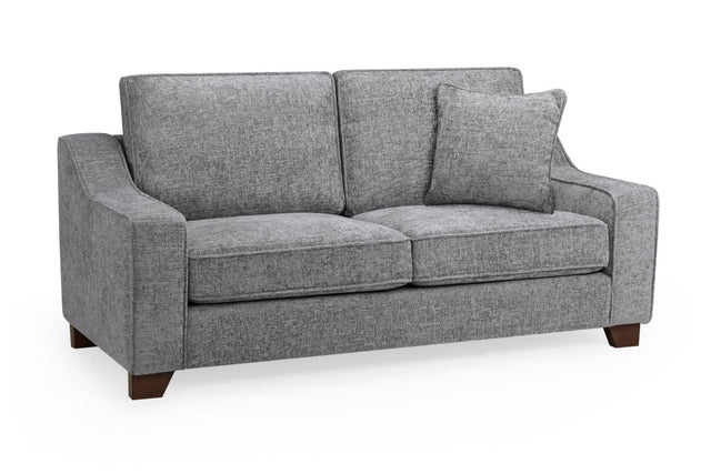 Grey Fabric Standard Back 3 Seater Sofa