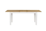 Cashmere Wooden Extending Dining Table Oak Top 120 to 160cm