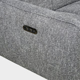 Charcoal Fabric Electric Recliner Corner Sofa Left Hand Facing