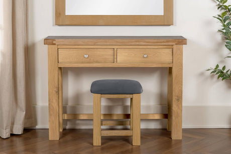 Natural Oak 2 Drawer Dressing Table