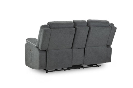 Graphite Fabric 2 Seater Electric Recliner Sofa