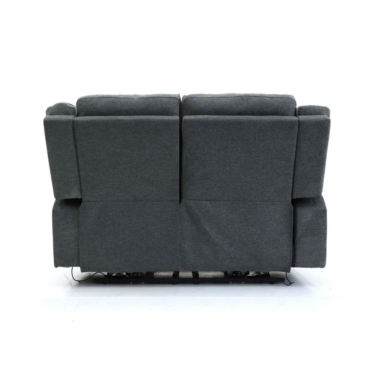 Graphite Leather Effect 2 Seater Electric Recliner with USB