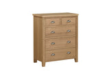 Marsden Tall Chest 5 Drawer Natural Oak (Nett)