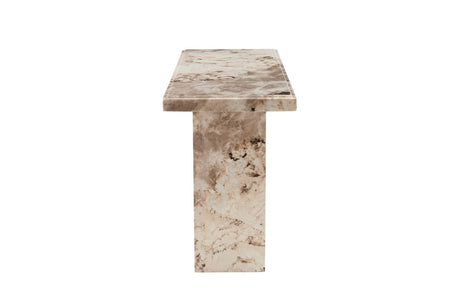 Mocha Gloss Marble Console Table