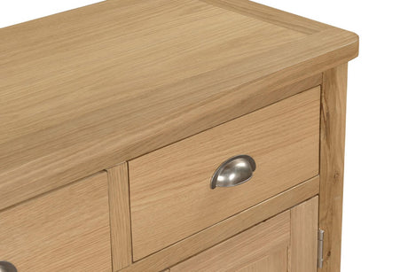 Natural Oak 3 Door 3 Drawer Large Sideboard
