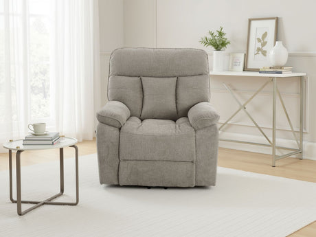 Grey Fabric Electric Rise and Recliner Massage Chair