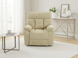 Beige Fabric Electric Rise and Recliner Massage Chair