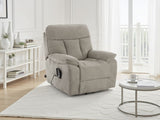Grey Fabric Electric Rise and Recliner Massage Chair