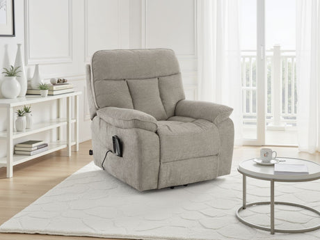 Grey Fabric Electric Rise and Recliner Massage Chair