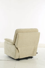 Beige Fabric Electric Rise and Recliner Massage Chair