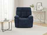 Blue Fabric Electric Rise and Recliner Massage Chair
