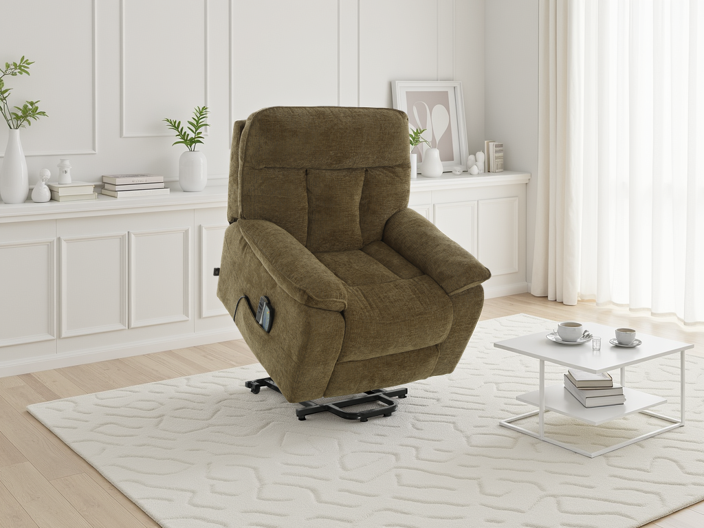 Cornwall Rise and Recline Massage Chair Brown - Ready2Go Furniture