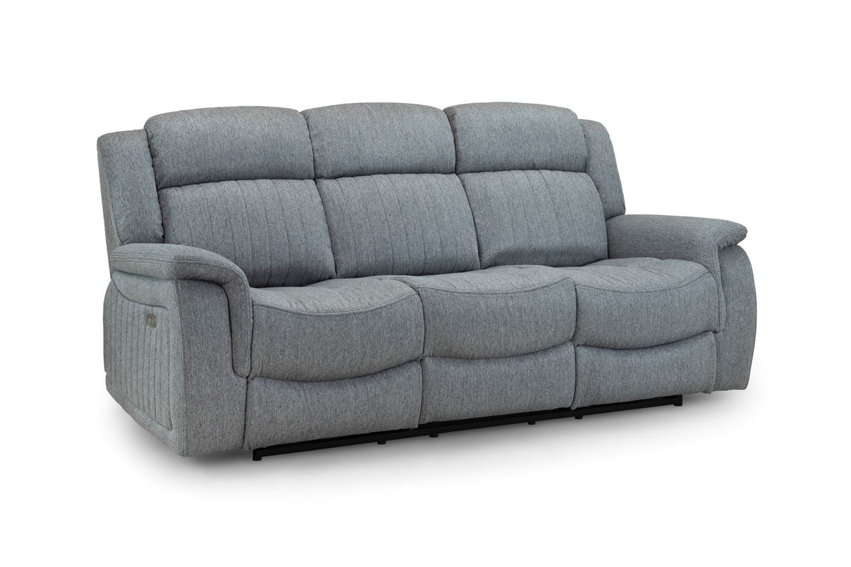 Linden Electric Recliner Sofa Grey 3 Seater - Ready2Go Furniture