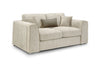 Beige Chenille Fabric 2 Seater Sofa Standard Back