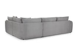 Grey Velvet Corner Group Sofa Right Hand Facing