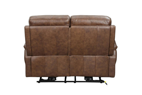 Brown Leather 2 Seater Electric Recliner Sofa