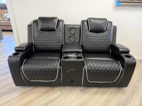 Madrid Leather Electric Recliner Sofa Set With Cupholders and Speakers – 3+2 Seater Sofa Set