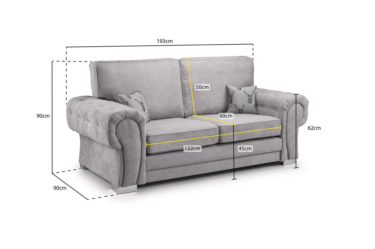 Riga 3 Seater Sofa – Spacious, Stylish & Comfortable - Ready2GoFurniture 