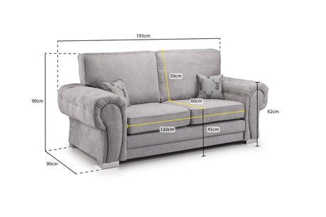 Riga 3 Seater Sofa – Spacious, Stylish & Comfortable - Ready2GoFurniture 