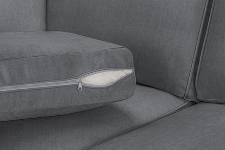 Grey Fabric Large Universal Corner Sofa