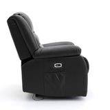 Black Leather Effect 2 Seater Electric Recliner Sofa