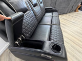 Madrid Leather Electric Recliner Sofa Set With Cupholders and Speakers – 3+2 Seater Sofa Set