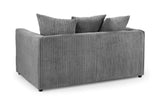 Grey Fabric 2 Seater Sofa Solid Wood Framed