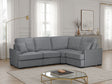 Grey Fabric Large Universal Corner Sofa