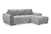 Grey Fabric Universal Corner Sofabed with Storage