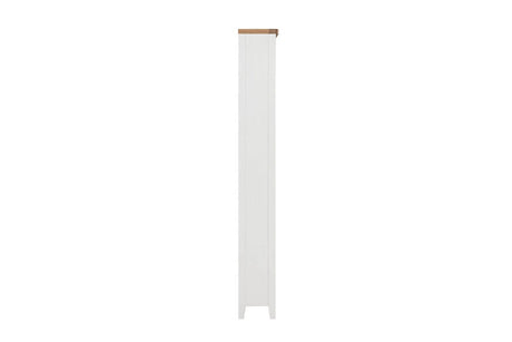 Cashmere Wooden Tall Narrow Open Bookcase Oak Top
