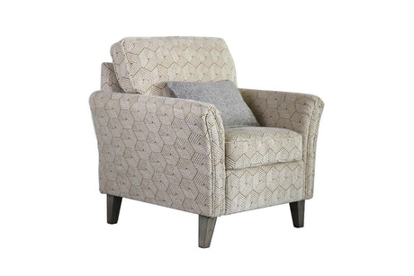 Mustard Fabric Armchair with Bolster Cushions