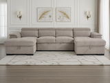Alaya Sofabed Beige U Shape Corner - Ready2Go Furniture