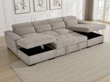 Alaya Sofabed Beige U Shape Corner - Ready2Go Furniture