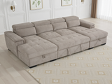 Alaya Sofabed Beige U Shape Corner - Ready2Go Furniture